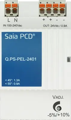 Input 110…240 VAC, output 24 VDC / 0.9 A