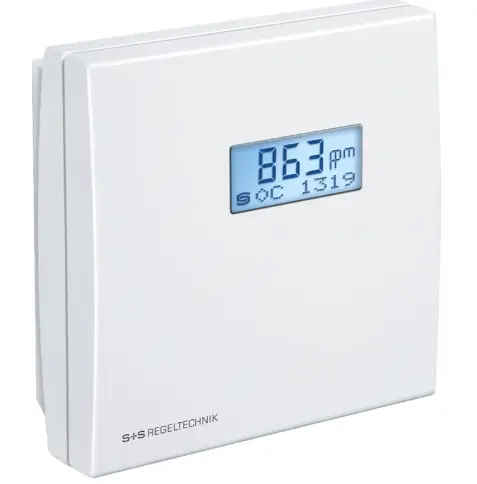 RCO2-W-LCD CO2 føler rom, 0-10V/4-20mA Multirange 